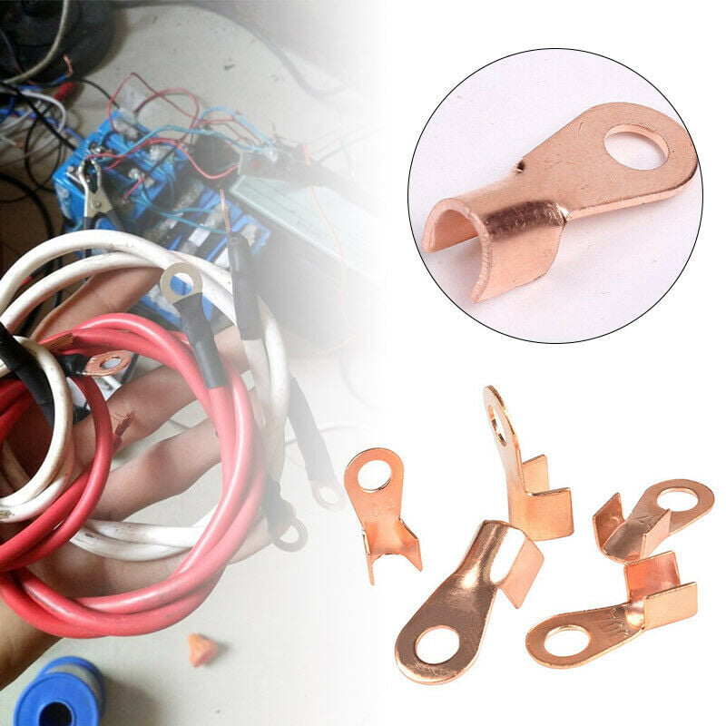 70Pcs/Set Copper Tube Terminals Battery Welding Cable Lug Ring Crimp Connectors