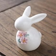 thumbnail image 5 of dajkiuy Easter Ceramic Ornaments, Small Rabbit Figurines, Easter Spring Home Decor, Cute Easter Decor, Easter Table Centerpiece, 5 of 9