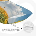 thumbnail image 3 of Gukieu butterfly and sunflower Print Plush Pillow Cover, Hidden Zipper Pillow Protector without Pillow Core, Suitable for Bedroom, Office, Car Decoration-14"x20", 3 of 6