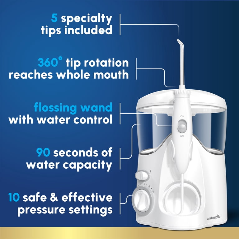 Waterpik Ultra Water Flosser with 10 Settings, 5 Tips, ADA