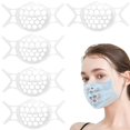 thumbnail image 1 of 5 PCS 3D Face Mask Bracket Silicone for Adult,Cool Lipstick Protector Stand Nose Protection Lipstick,Reusable&Washable (white), 1 of 5