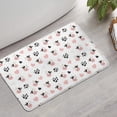 thumbnail image 2 of White Cow Heart Pattern Bathroom Rugs Mat,Non Slip Microfiber Bathroom Rug,Rubber Backing,Soft Bathroom Mats for Bathroom Floor,Tub and Shower,17x27in(43x68cm), 2 of 5