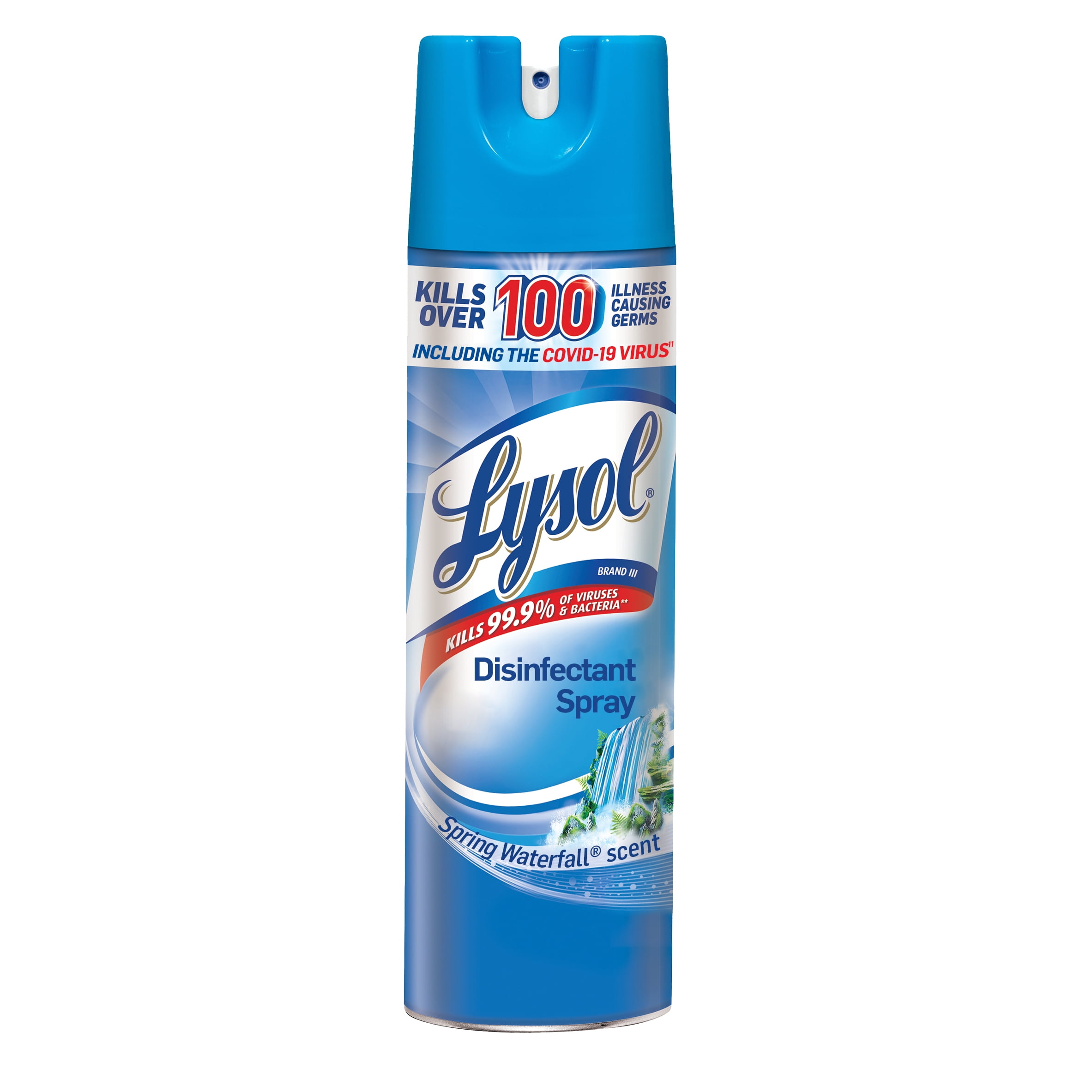 Lysol Disinfectant Spray, Spring Waterfall, 19oz, Tested and Proven to