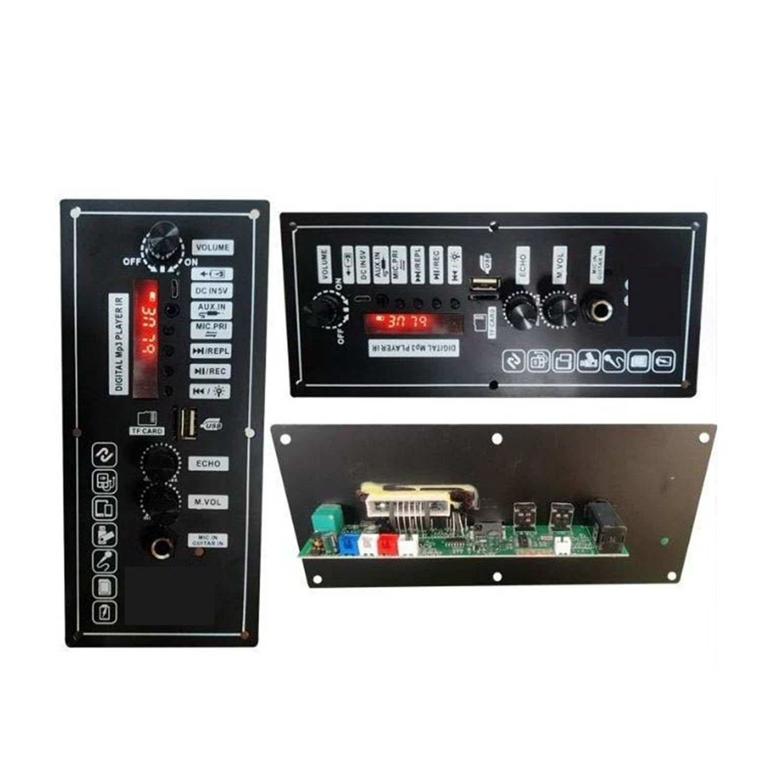 3.7V Amplifier Board Square Dance 30W Speaker Amplifier Support Bluetooth AUX U-Disk Recording ,Bass & Treble Control