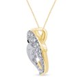 thumbnail image 2 of AFFY White & Black Natural Diamond Dolphin Pendant Necklace in 14k Yellow Gold Over Sterling Silver, 2 of 5