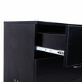 MDF Wood Simple 4Drawer Dresser Black