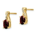 thumbnail image 4 of Auriga Fine Jewelry 10K Yellow Gold Garnet and Diamond Dangle Earrings for Women, 4 of 5