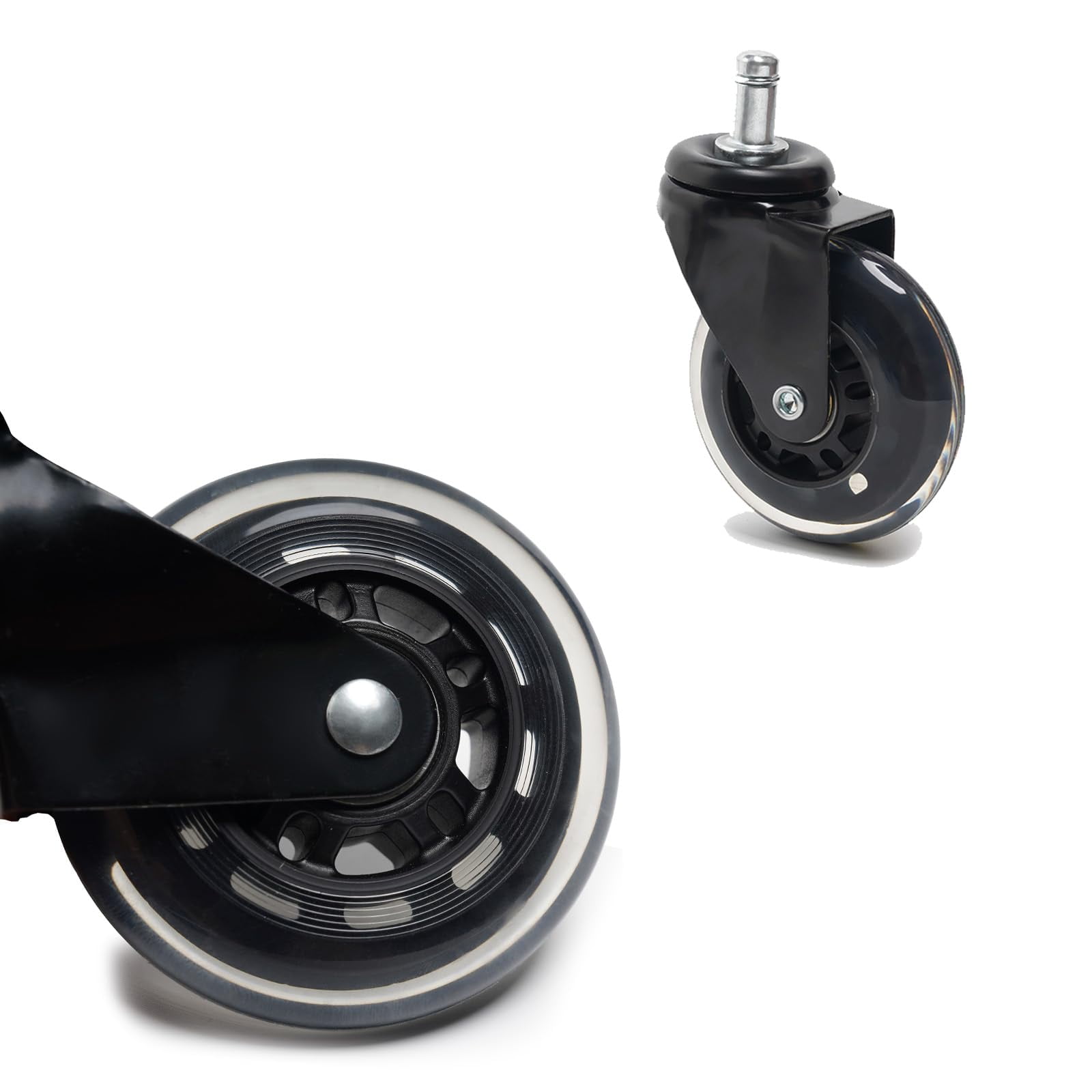 Xl-Kang 3-inch rotating caster office chair caster office chair wheel replacement caster, suitable for ceramic tiles, hardwood floors, and carpets, universal for most chairs - one set of 2 11 * 22cm