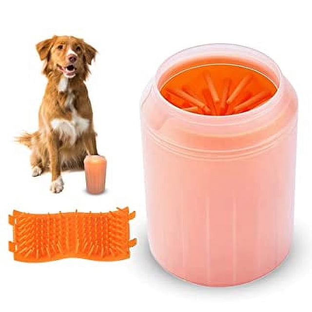 Nettoyeur de pattes pour chiens de grande taille, gobelet lave-pieds pour chien, brosse à récurer portable en silicone 2 en 1 pour pattes boueuses de grande race, nouveaux essentiels pour chien, cadea