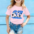 thumbnail image 5 of XAOFW Kids 6 7 T-Shirt Graphic Number Print Blend Boys Girls Short Sleeve Round Neck Stylish Cozy Outdoor Activities Tee Shirts, 5 of 5