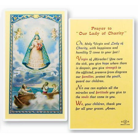 

Our Lady of Charity Laminated Catholic Prayer Holy Card with Prayer on Back Pack of 25
