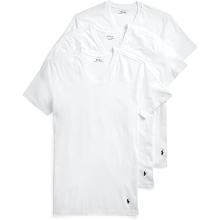 Polo Ralph Lauren Men's Slim Fit Cotton V-neck Undershirt 3-pack