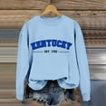thumbnail image 4 of Womens Long Sleeve Sweatshirt Crew Neck Letter Printed Relax Fit Tops Casual Pullover Sweatshirts Comfy Fall Fashion Outfits, 4 of 6