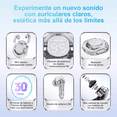thumbnail image 2 of Audífonos Bluetooth 5.3 Inalámbricos De Transparente Blanco, 2 of 4