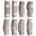 thumbnail image 3 of Wooden Hair Clips with Inserted Comb for Decoration Multi Color Great for Detangling Smooth Teeth 8 Pieces, 3 of 8