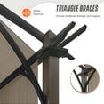 thumbnail image 5 of EAGLE PEAK 11.4 x 11.4 FT Outdoor Pergola with Retractable Shade Canopy, Wood Grain Frame, Tan Top, 5 of 6