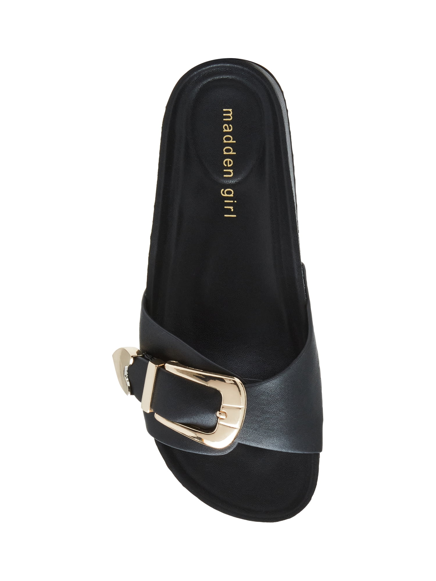 Madden Girl Women's Brookk Slide On Buckle Sandal