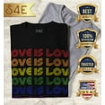 thumbnail image 2 of S4E Men's Love is Love Rainbow Gay Pride T-Shirt XXXXX-Large Black, 2 of 4