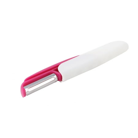 Pink Vegetable Peeler - Home Kitchen Fruit Vegetables Potato Carrot Slicer Cutter Peeler Fuchsia White