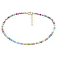 thumbnail image 1 of Miangastore 1 Pce Collier de Perles Individuelles Simple - Couche Collier de Perles de Riz Couleur Simple (Coloré), 1 of 9