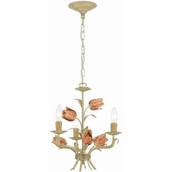 3 Light Mini Chandelier in Traditional Style-16 inches Tall and 14 inches Wide Bailey Street Home 49-Bel-4955601