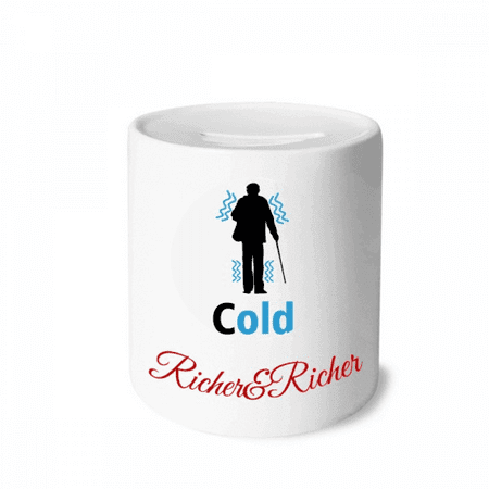

Old Man Crutch Cold Weather Rich and Rich Bank Saving Box Coin
