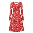 thumbnail image 2 of FKELYI Love Heart Women Dress Size L Lightweight Twirl Swing Dresses Red for Dating Breathable Twirly Skater Dress Valentine's Day Gift, 2 of 5