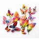 thumbnail image 1 of 24 piezas de calcomanías de pared de mariposas 3D, decoración de mariposas extraíbles para niñas, pegatinas para dormitorio y habitación de niños, mural artístico de doble capa colorido, 1 of 4