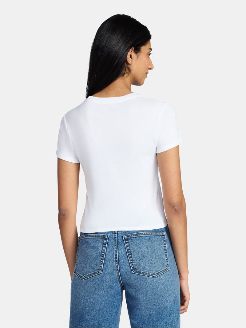 Feeling Spicy Women's Graphic Baby Tee with Short Sleeves, Sizes