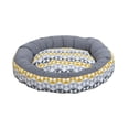 thumbnail image 1 of Vibrant Life 20" Round Calming Cat and Dog Bed with Geometry Patten, Grayand Yellow, 20" x 20", 1 of 5