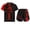 Red, variant on TiaoBug Kids Boys Printed Boxing Outfits Short Sleeve Sports Shirts with Muay Thai Boxer Shorts Set Green 6