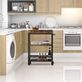 thumbnail image 3 of QinaQin Kitchen Serving Cart with Removable Tray, Rolling Utility Cart with Storage for Home or Party, 3 of 9