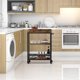 thumbnail image 4 of Yeshouse carrito de servicio de cocina con bandeja extraíble, ruedas y amplio almacenamiento, ideal como carrito de café o bebidas para hogar, sala de estar, fiesta o bar, práctico y fácil de mover, 4 of 9