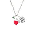 thumbnail image 2 of Delight Jewelry Silvertone Mini Green Turtle - Side - Red Heart Nurse Strong Zoe Necklace, 2 of 4