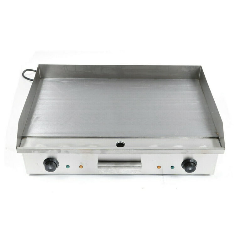 BENTISM 23.5x16 Flat Top Griddle Stainless Steel BBQ Gas Grill 2 Burners  Silver 