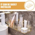 thumbnail image 2 of Estantes de almacenamiento Estantes de ducha Baño + accesorios Estante de pared colgante Organizador de perchas sin perforaciones Hierro sin perforaciones, 2 of 6
