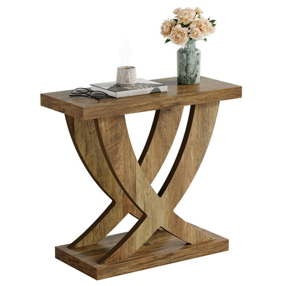 Tribesigns Nightstand End Table for Living Room/Bedroom, Night Stand with Cross Fishtail Support