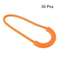 thumbnail image 3 of Uxcell Zipper Pulls Extension Handle Cord, 30 Pack Finger Use Plastic U-Shape Tab Tag Extender, Orange, 3 of 5