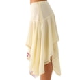 thumbnail image 4 of Women High Waist Asymmetrical Hem Skirt, Flowy Midi Skirt, Casual A-Line Skirt, 4 of 7