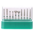 thumbnail image 1 of Fresas de diamante, 10 piezas, fresas de diamante de acero inoxidable para odontología, fresas de diamante dentales ultra sensibles, 1 of 8