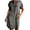 Gray, variant on Homenesgenics Denim Dresses for Women Plus Midi Maxi with Shirt Dleevrd Womens Dresses Plus Size 3xl Women Plus Size Pockets Short Sleeve Casual MIdi Dress