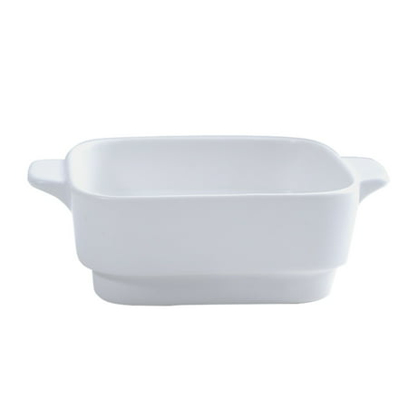 

1Pc Ceramic Binaural Baking Tray Salad Fruit Bowl Rice Plate Cake Plate