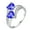 Blue#2, variant on TIHLMK Ring for Women Famale Fashion Lover Jewelry Heart Cut Rainbow & White Gemstone Ring
