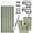Green, variant on CERBIOR 32- Pcs Bamboo Bathroom Accessories Sets with Shower Curtain & Caddy, Irregular Stripe Bathroom Decor Vanity Countertop Set (Black)