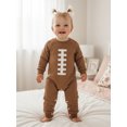 thumbnail image 3 of Gzhioc Baby Boy Fall Spring Romper Long Sleeve Round Neck Football Print Full Length Jumpsuit, 3 of 9