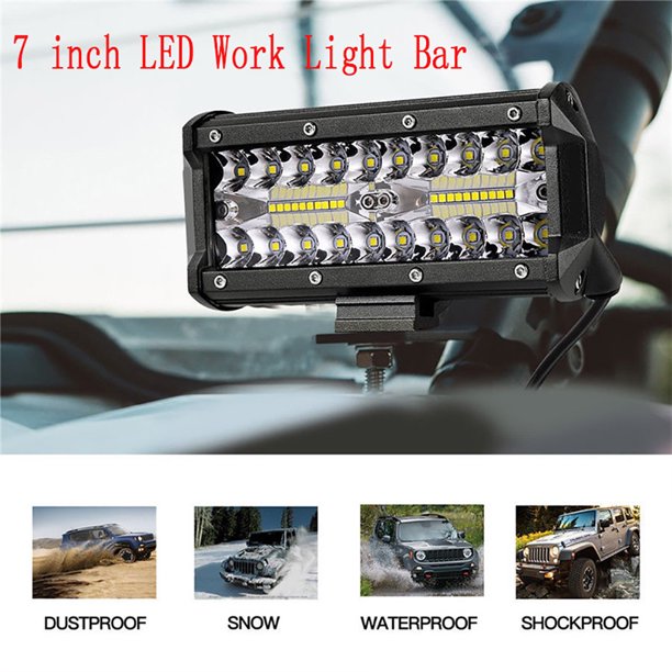Gwong Autos 7 pulgadas 400W 40-LED TRABAJO DE LUZ DE LUZ DE BARRA DE INILULADA SOBRE SOBRE LA VIDA SUV OFFLIZADA Lámpara de niebla Gwong 24005302