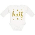 thumbnail image 3 of Inktastic Half Birthday 1/2 Photo Boys or Girls Long Sleeve Baby Bodysuit, 3 of 5
