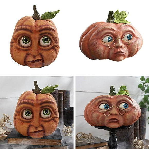 2x Creativo GRAN PRODUCCIÓN FIGURINAS de RESINA de RESINA de Partido Decoración de Yotijar Hombre de calabaza de Halloween