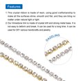 thumbnail image 3 of Uxcell 2 Pack 11 Yard 2.8mm Crystal Rhinestone Diamond Close Chain Trim Trimming Claw Cup Chain Silver Gold, 3 of 5