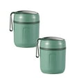 thumbnail image 1 of Oleegame 2PC Kids Snack Boxes For School Stainless Insulated Lunch Box With Breakfast Porridge Cup Small Rice Bucket Soup Cup Soup Pot Pot Stew Pot Soup Box Suitable For Children And Adults Green, 1 of 9